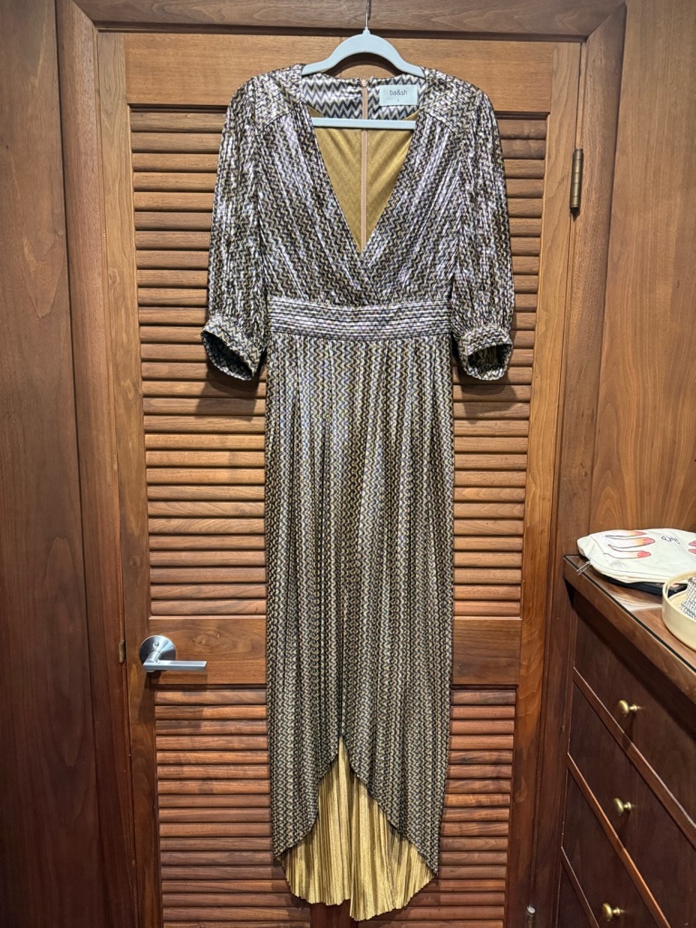 ba&sh Pacey Metallic High-Low Dress - Picture 9 of 12